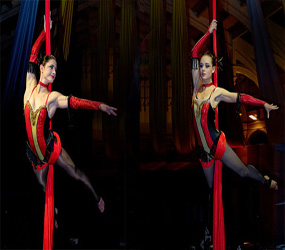AERIAL SILKS DUO PERFORMERS TO HIRE UK