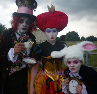 Alice in Wonderland - Mad Hatter Red Queen and White Rabbit