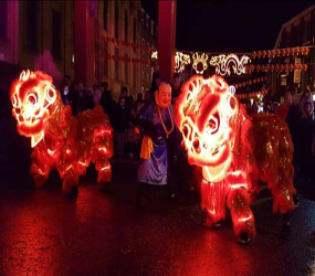 LED CHINESE LION DANCERS HIRE UK