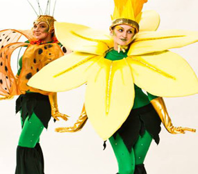 SPRING DAFFODIL STILT WALKERS TO HIRE 