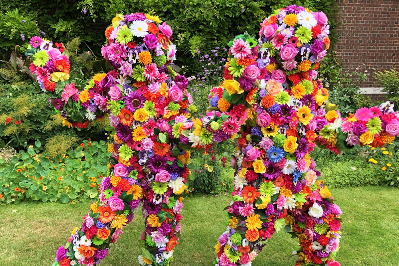 FLOWER MEN ACT  - BLOSSOM IN HUGS -FUN WALKABOUT ENTERTAINERS TO HIRE