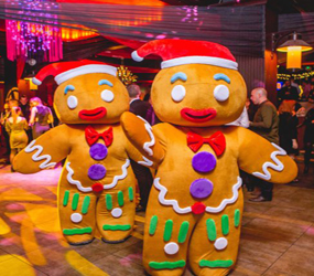 Nutcracker Entertainment - Book Christmas themed performers to hire - The Gingerbread Men walkabout act