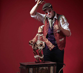 Haunted Toy Shop HALLOWEEN Entertainment to hire-  THE TWISTED PUPPETEER ACT- HAUNTED TOY SHOP Characters Acts