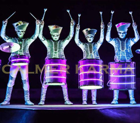 NUTCRACKER TOY SOLDIER LED DRUMMERS -STAGED AND WALKABOUT ENTERTAINMENT TO HIRE UK