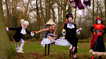 Alice in Wonderland themed circus show
