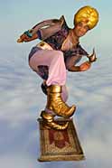 bollywood genie living statue