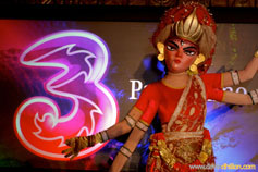 Bollywood themed stilts red Goddess