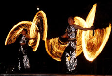choreographed fire acts & stage shows
