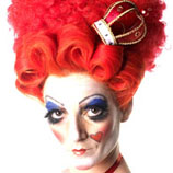 Alice In Wonderland themed party entertainment-twisted-red-queen-stilts