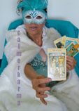 tarot reader snow queen themed