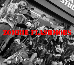Zombie Flashmobs to hire - walkabout scare dancers & performers 