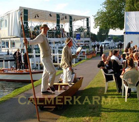 best of british themed entertainment - strolling punting boat comical act hire 