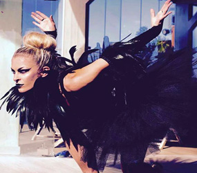 Halloween Ballerinas - Black Swan Ballet dancers hire walkabout dancers