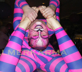 ALICE IN WONDERLAND ACTS- CHESHIRE CAT CONTORTIONIST MANCHESTER