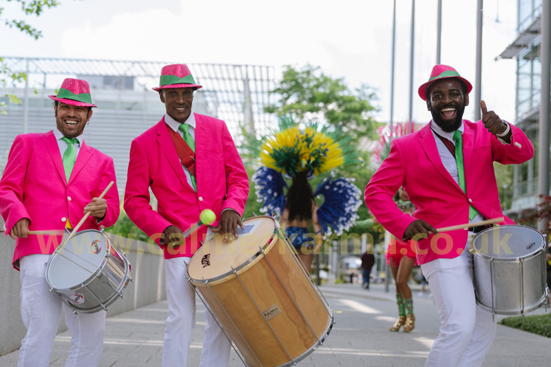 Carnival Drummers hire - mix and mingle -Rio Carnival Entertainment