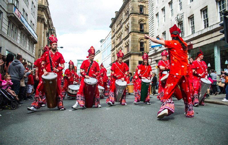 Carnival Drummers hire - uk -parades, staged performances hire 