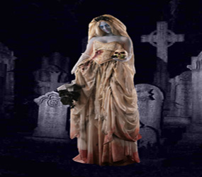 CORPSE BRIDE STILTS - HALLOWEEN PERFORMERS HIRE UK