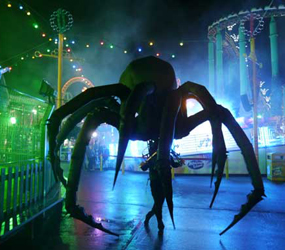 Halloween themed Entertainment - Giant Animatronic Spider hire UK