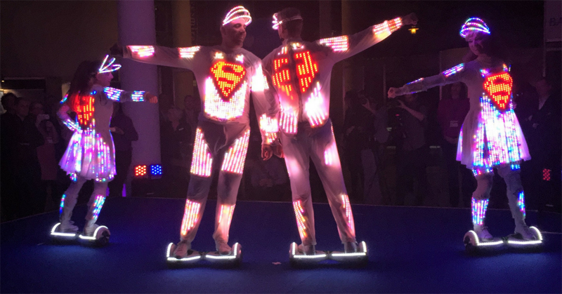 BOOK LED DANCERS -FULLY CUSOMISABLE STAGED AND WALKABOUT ACT ROAMING LED ENTERTAINMENT