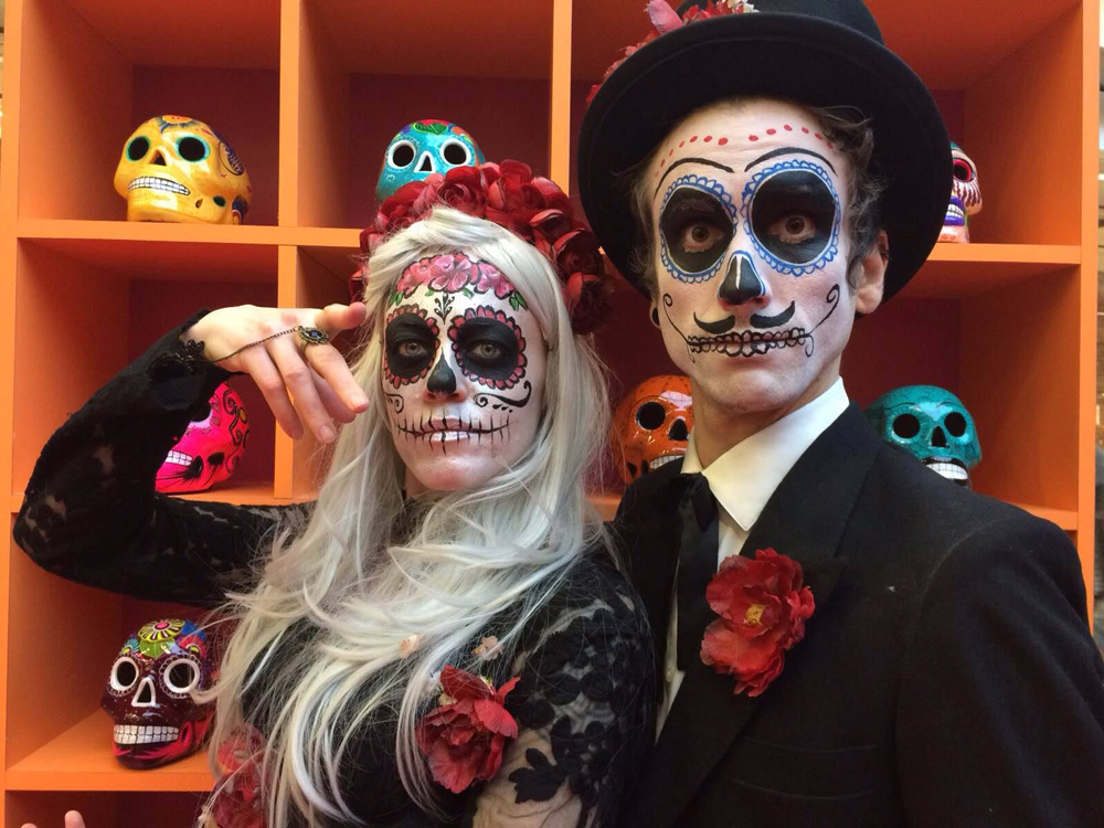halloween makeup artists -day of the dead theme hire