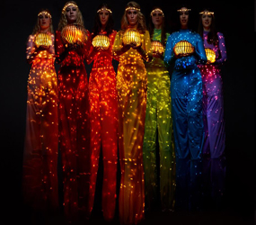 LED STILT WALKERS - EVENING FESTIVAL WALKABOUT ENTERTAINMENT TO BOOK