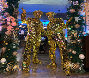 Gold Themed entertainment for anniversaries and parties