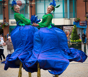 SPRING BLUEBELL STILTS HIRE 