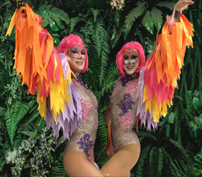 TROPICAL BIRD DANCERS + HOSTESSES JUNGLE DANCERS HIRE