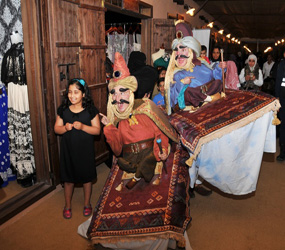 Arabian Nights - comedy flying carpets walkabout act hire