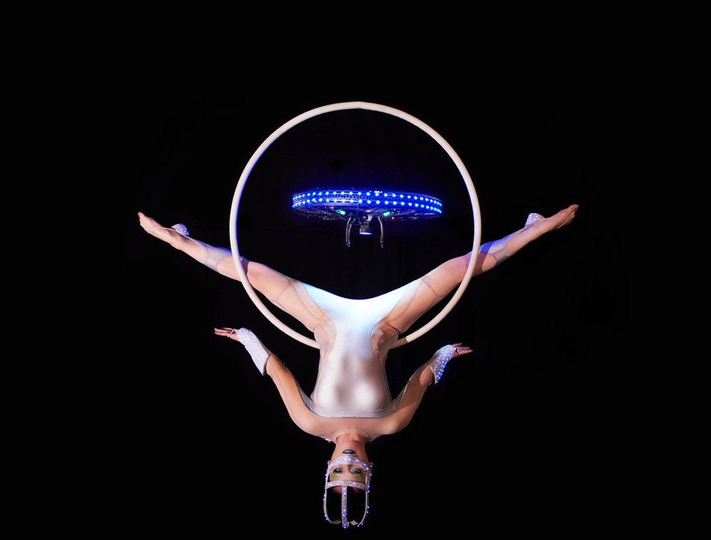 SPACE+SCI-FI THEMED ENTERTAINMENT - SCI-FI-THEMED AERIAL ACT WITH LED DRONE HIRE UK