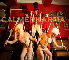HALLOWEEN- UNDEAD PUPPETMASTER STILT AND SLAVES perfect for twisted toy factory themed events
